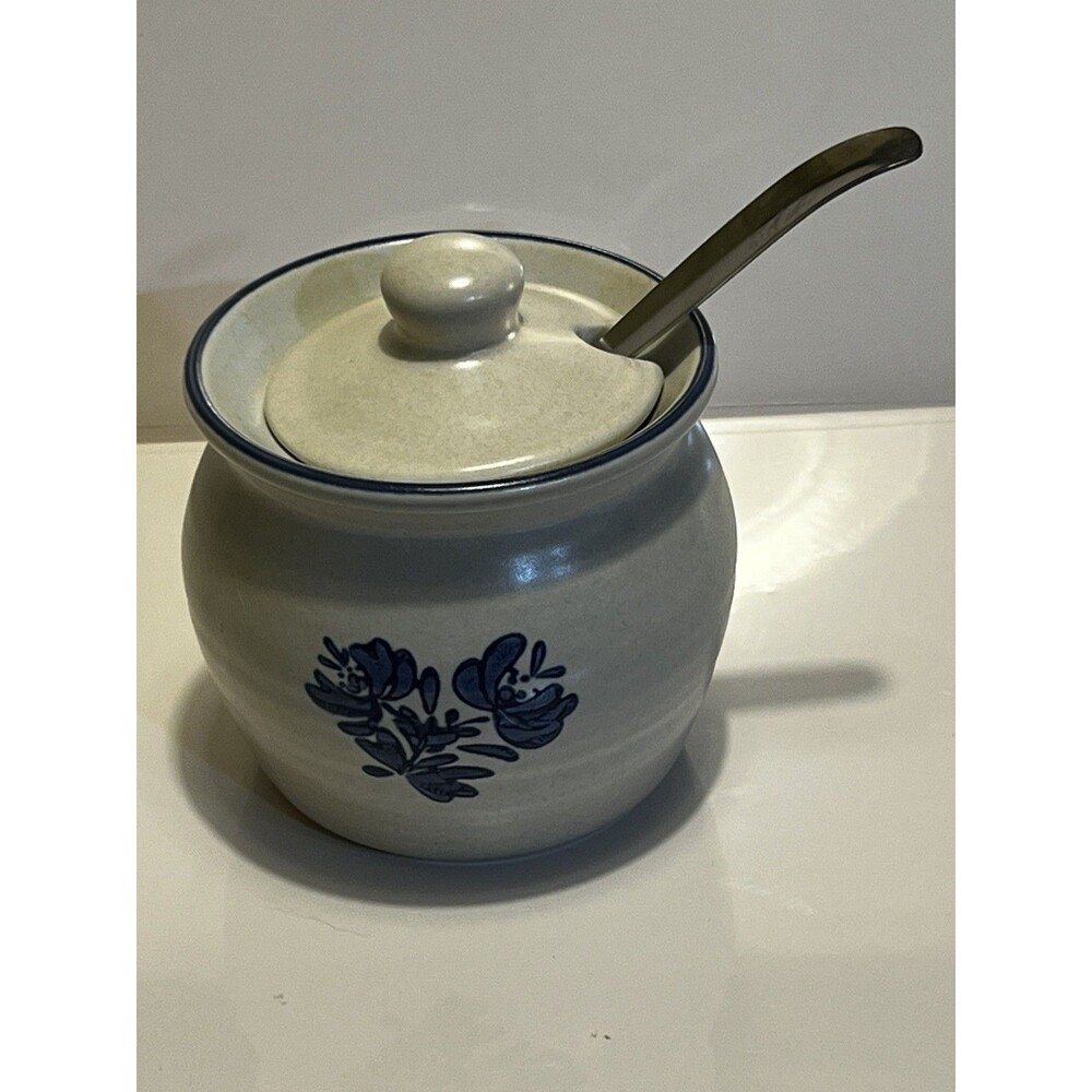 Pfaltzgraff Yorktowne Jam Jelly Jar/ Honey Pot with Slotted Lid #22 USA